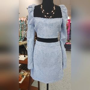 Naked wardrobe brand crop top and skirt large